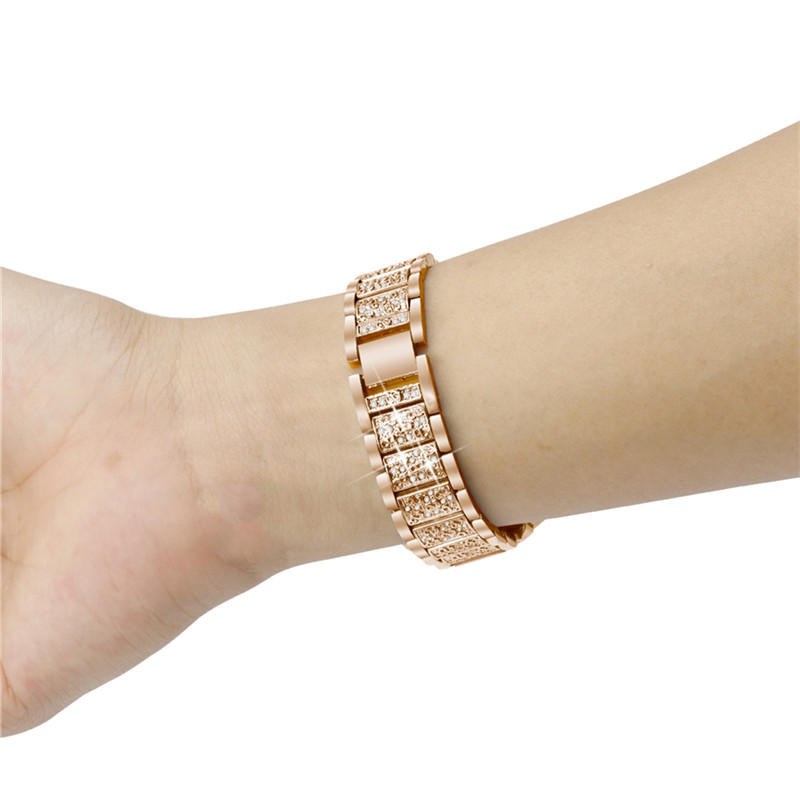 Diamantes de imitación de lujo Diamante Pulsera de acero inoxidable