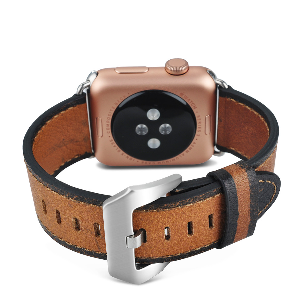 Vintage Genuine Leather Apple Watch Band Replacement  Wristband