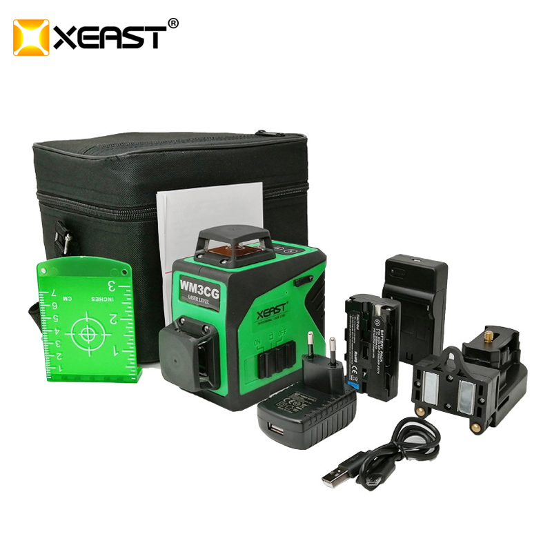 360 rotary 3D High perfomance 12 lines green beam laser level