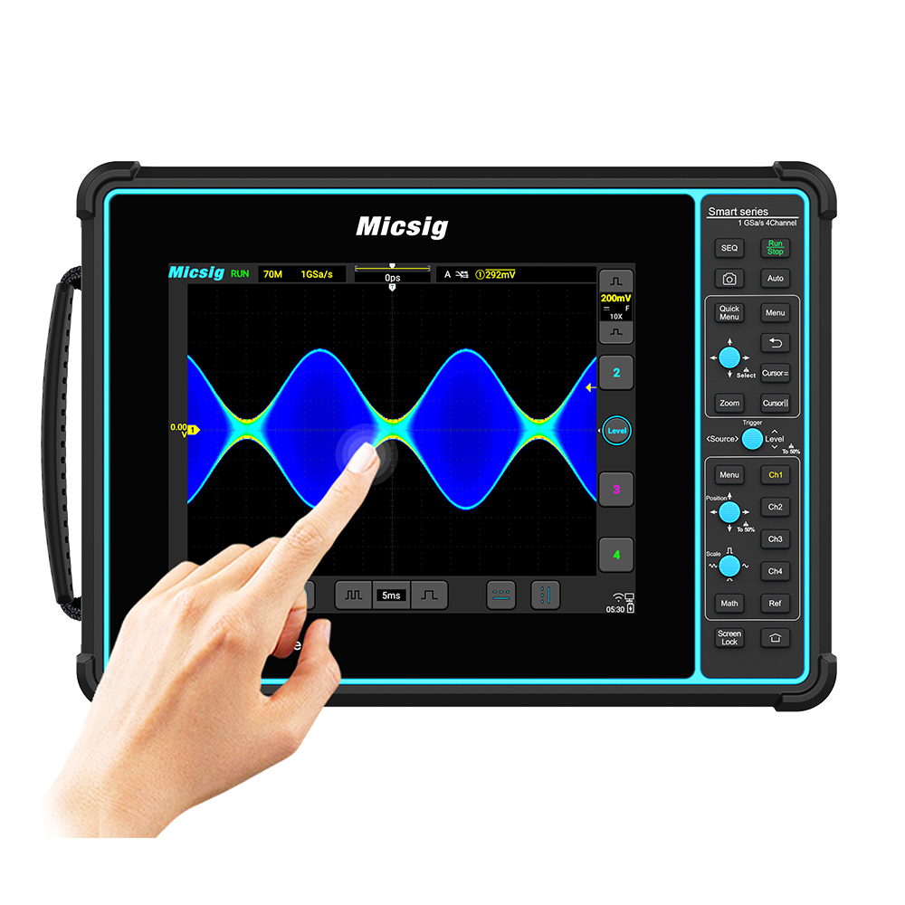 Automotive Oscilloscope SATO1004 Handheld Portable Lgnition Tablet Diagnostic Analysis 100Mhz 2/4CH Touch Screen ATO1104
