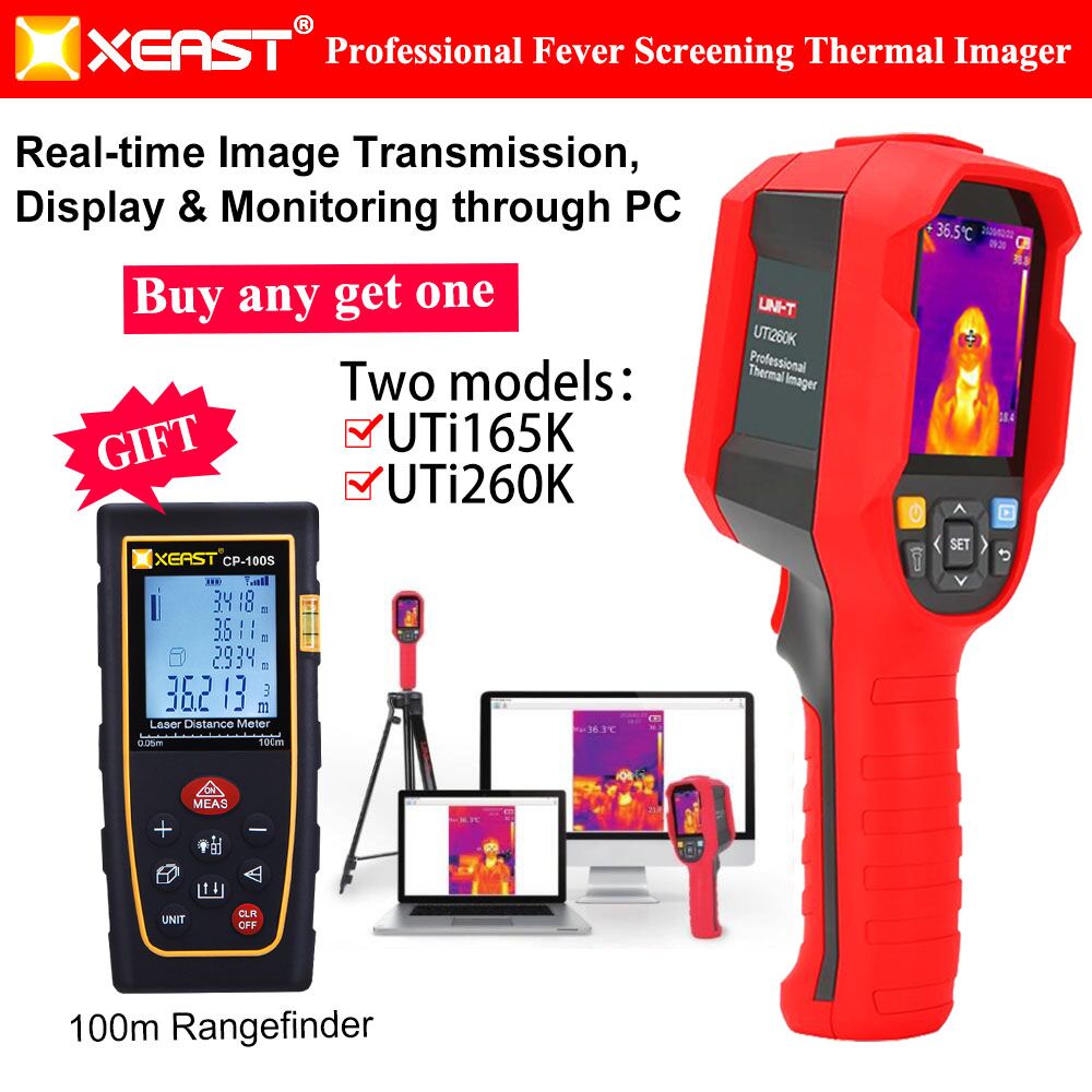 XEAST UTi260K Hand-held Human Body Temperature Measurement Tool Infrared Thermal Imager in real PC Software Analysis
