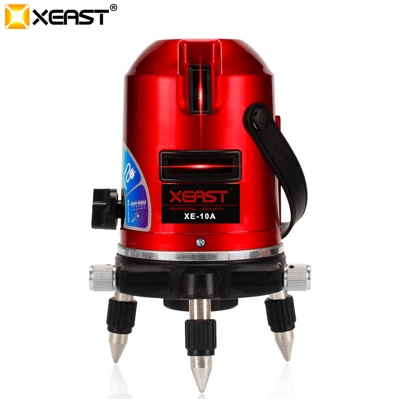 XEAST XE-10A high precision 4V1H1D 5 lines 360 rotary laser level Red beam laser nivel