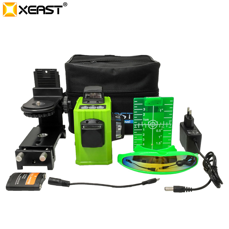 XEAST XE-61A 12 line laser level 360 Self-leveling Cross Line 3D Laser Level Green mode3