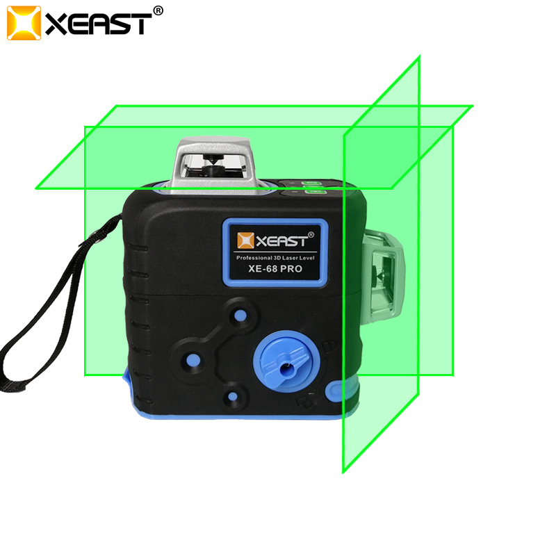 XEAST XE-68 PRO 12Lines Green 3D laser level LR6 / Self-leveling lithium battery Horizontal and vertical lines Transverse lines can use the receiver