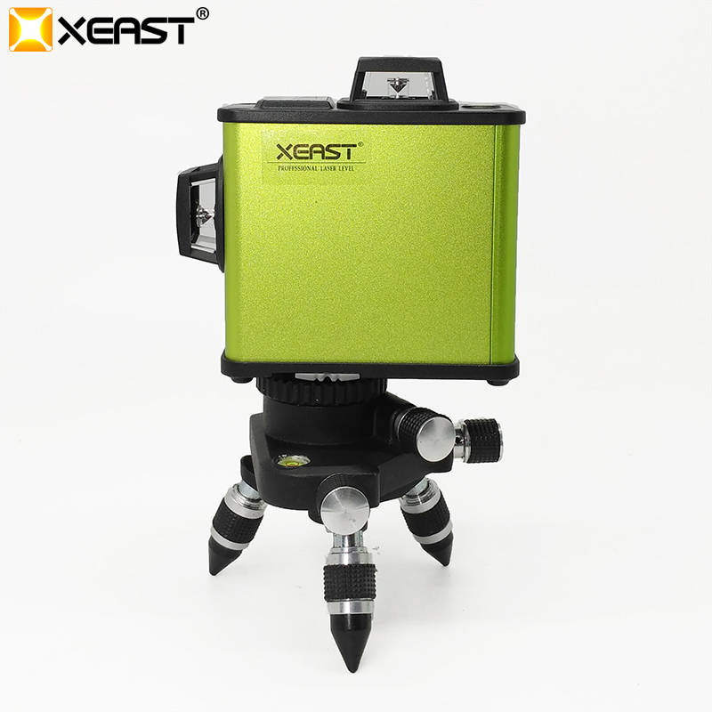 วัสดุโลหะ XEAST เลเซอร์ 3D Laser Level 12 ไลน์ปรับระดับได้ 360 องศาแนวนอนและแนวตั้ง Super Laser ที่ทรงพลัง