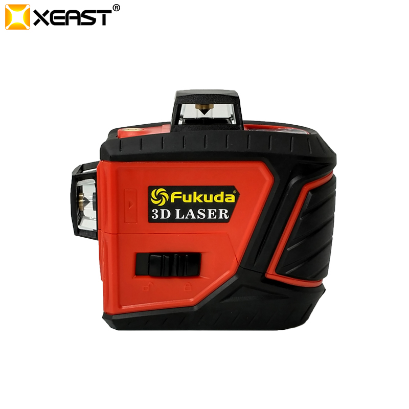 Xeast 12 lines 2018 ใหม่ระดับเลเซอร์สีแดง 360 แนวตั้งและแนวนอนระดับแนวราบ Cross Line 3D Laser Level