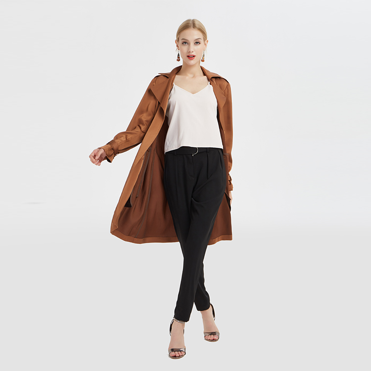 摆式宽松风衣中国工厂