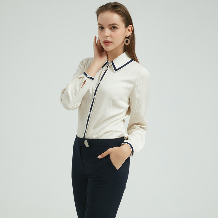 基本的丝带装饰衬衫中国工厂