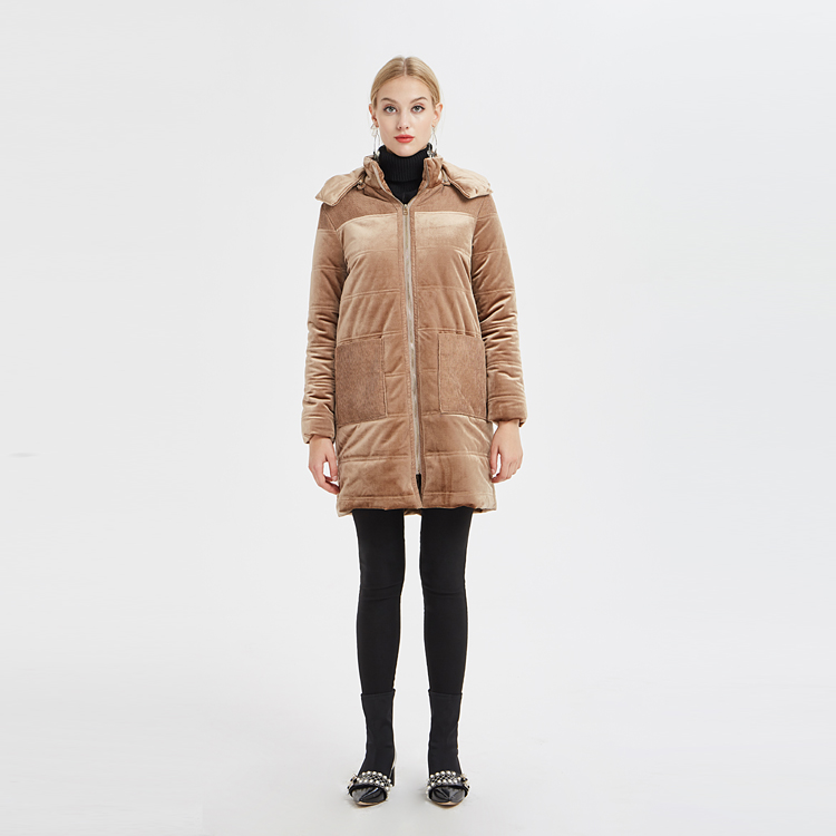 Casaco acolchoado de algodão com costura