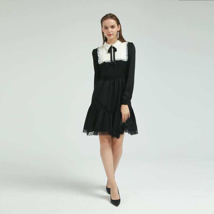 Elegant Lady Dress with Ruffle China Factory