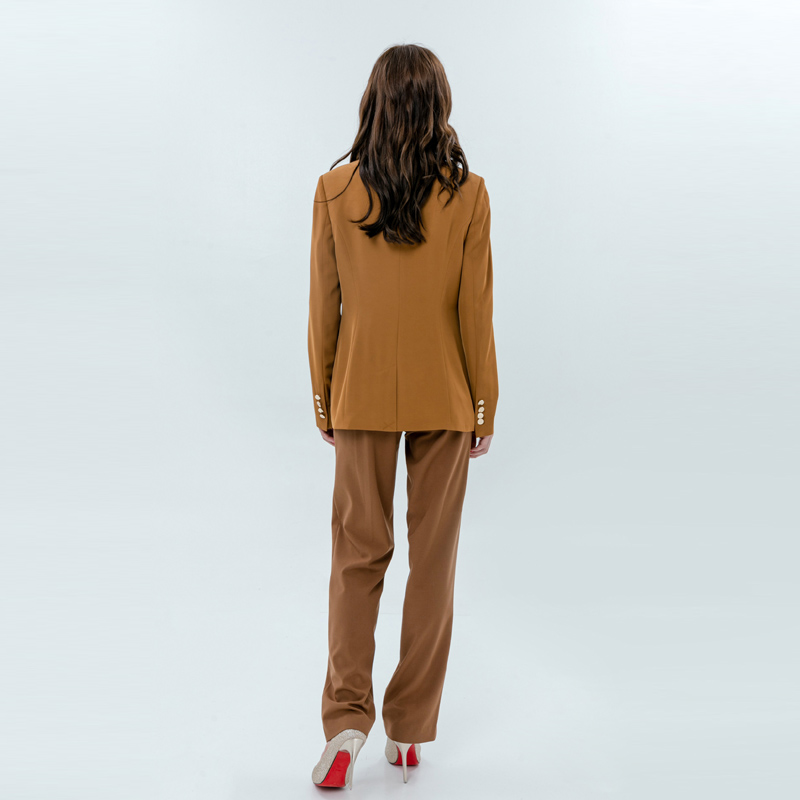 Pantalon droit taille haute pour femme