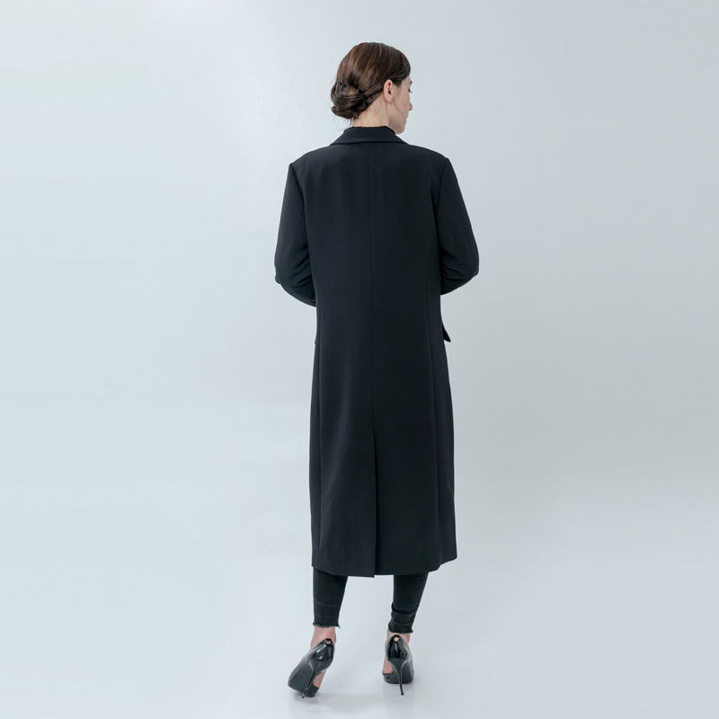 Manteau classique à double boutonnage pour femmes