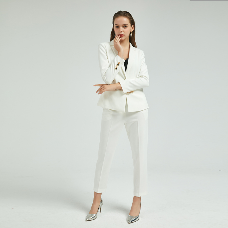 Ladies Classic White Suit China Factory