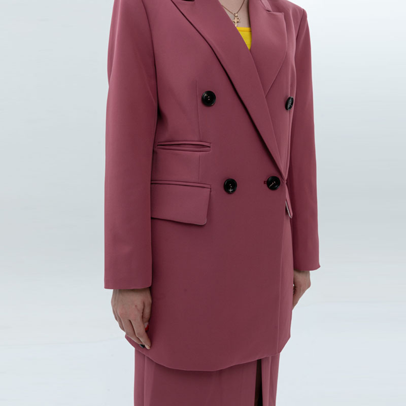 Blazer de moda feminina com bolsos assimétricos