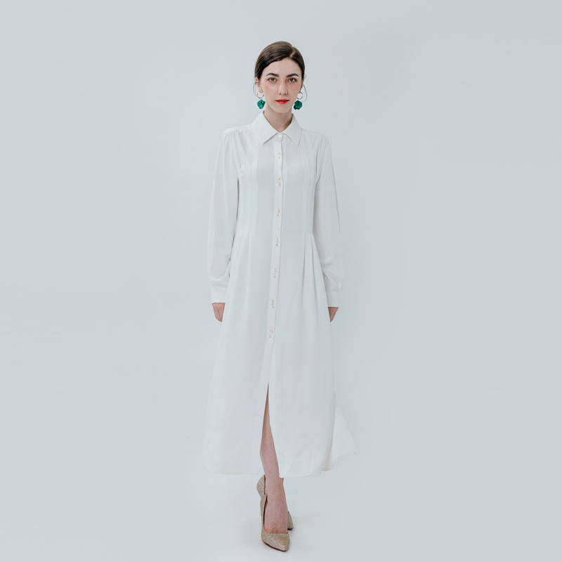 Dames max-shirtjurk met zijsplit