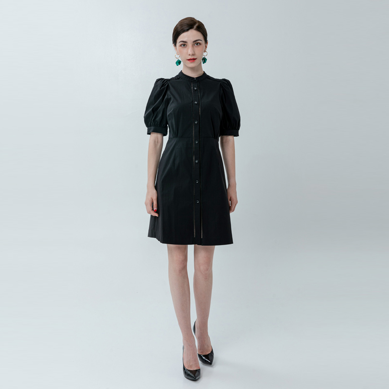 Dames mini-overhemdjurk afgezet met tape