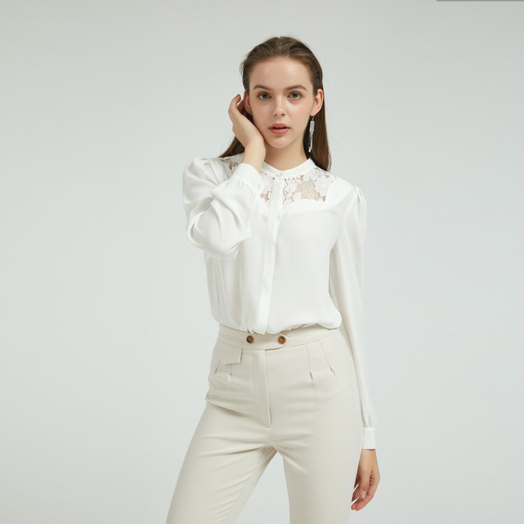 Dame Elegant Lace Shirt China Factory