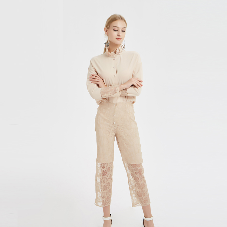 Loose Stitching Silk Jumpsuits