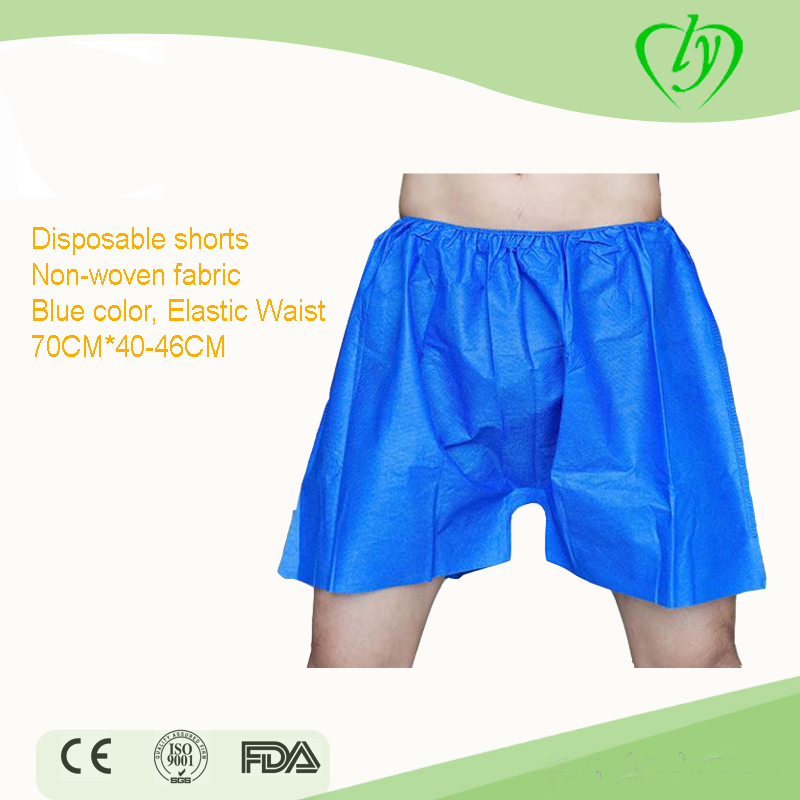 Blue Disposable shorts underwear supplier