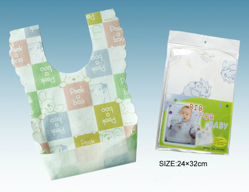 Comfortable Composite Paper Printed Cute Baby Bib
