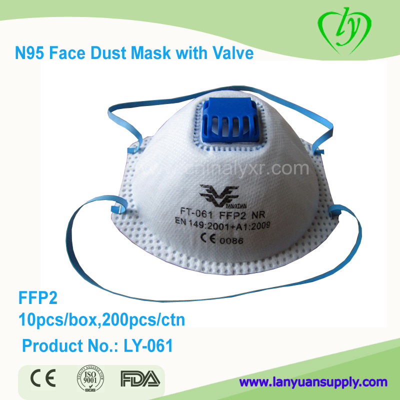 Disposable FFP2 Dust Face Mask Respirator with Valve