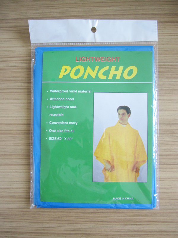 يمكن التخلص منها الأزرق بيفا المعطف الملابس مقنع مع سلسلة