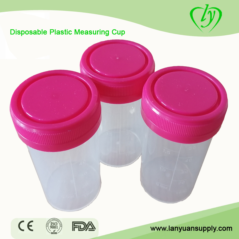 Disposable plastic urine cup