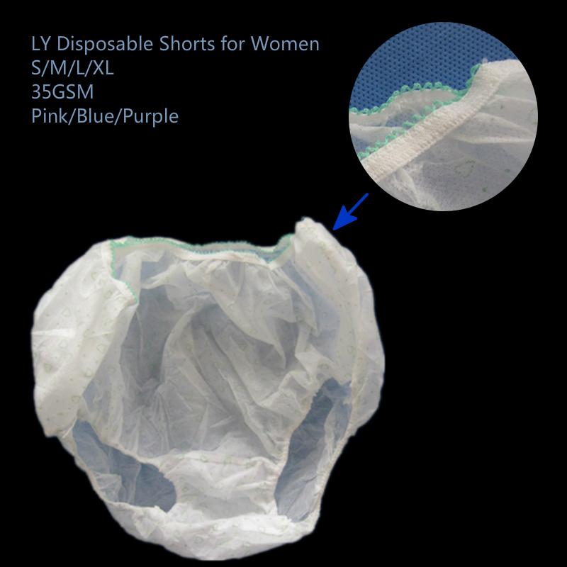 Disposable underwear for women with printing
