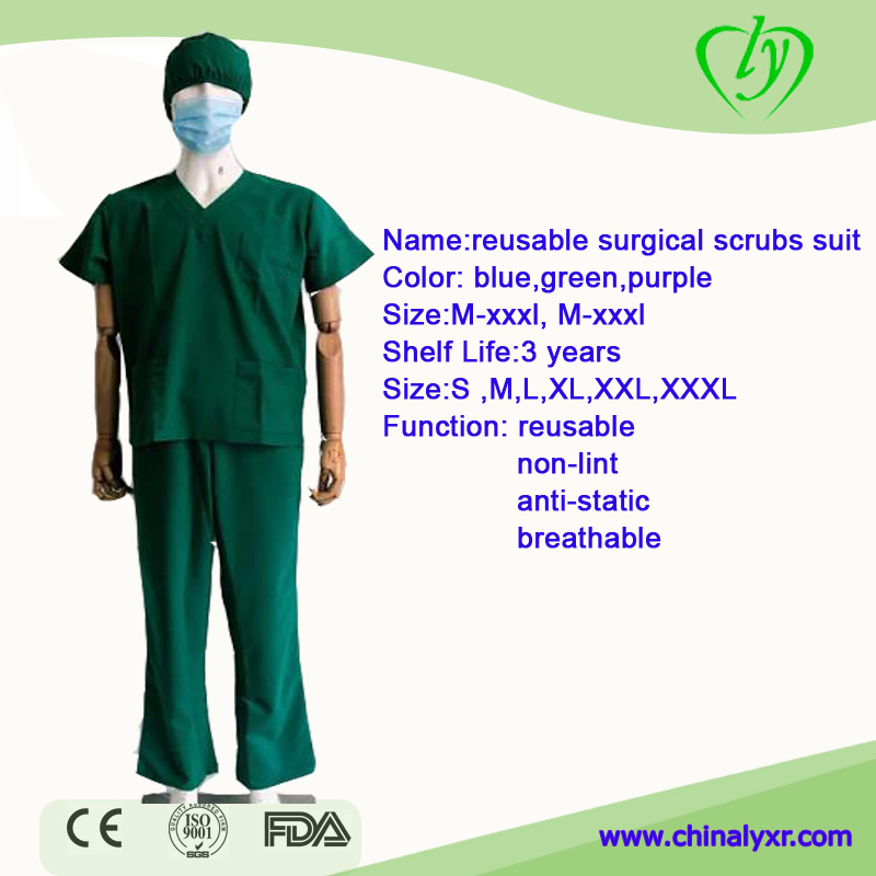 Factory waterproof reusable Green surgical medical scrubs set