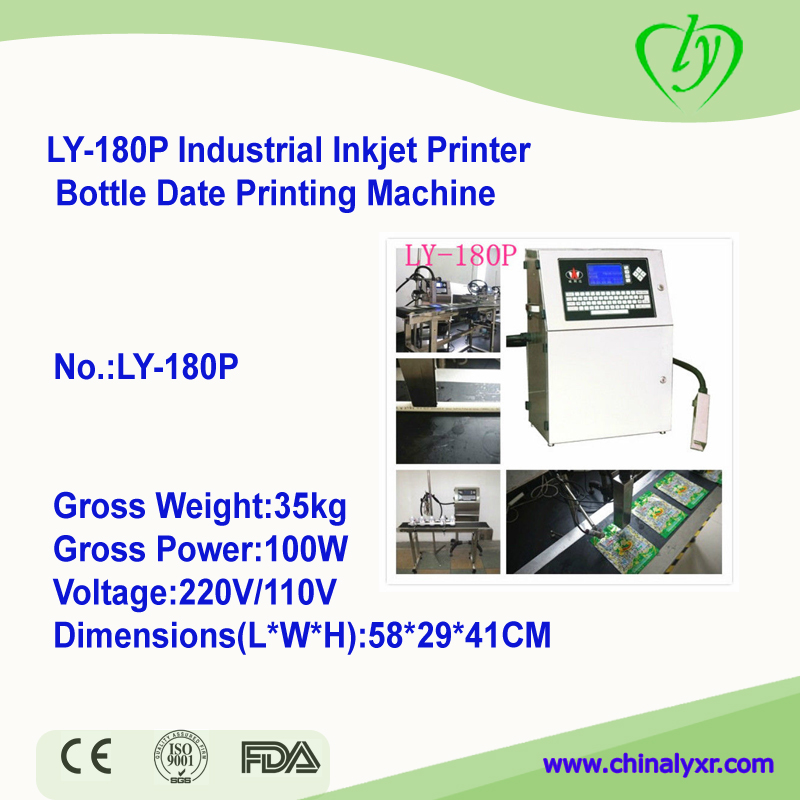 LY-180P Industrial Inkjet Printer  Bottle Date Printing Machine