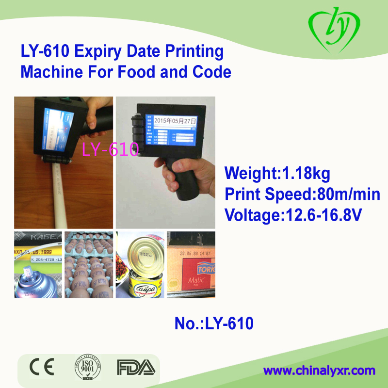 LY-610 Expiry Date Printing Machine For Food and Code