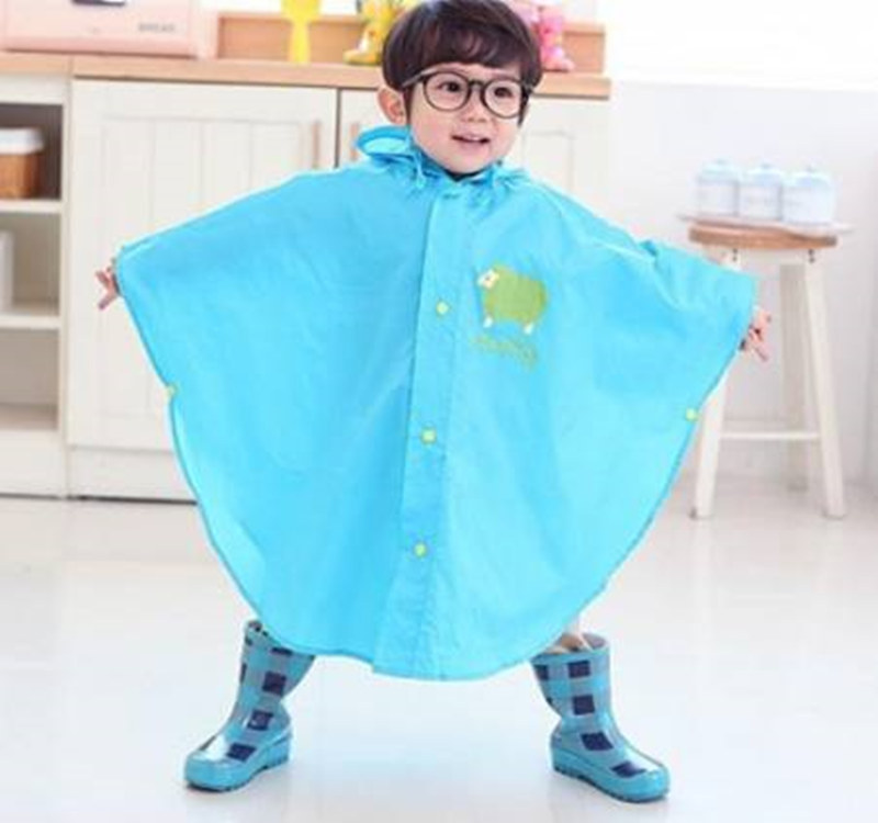 Multi-coloured Cute and Waterproof Chilren Rain Poncho