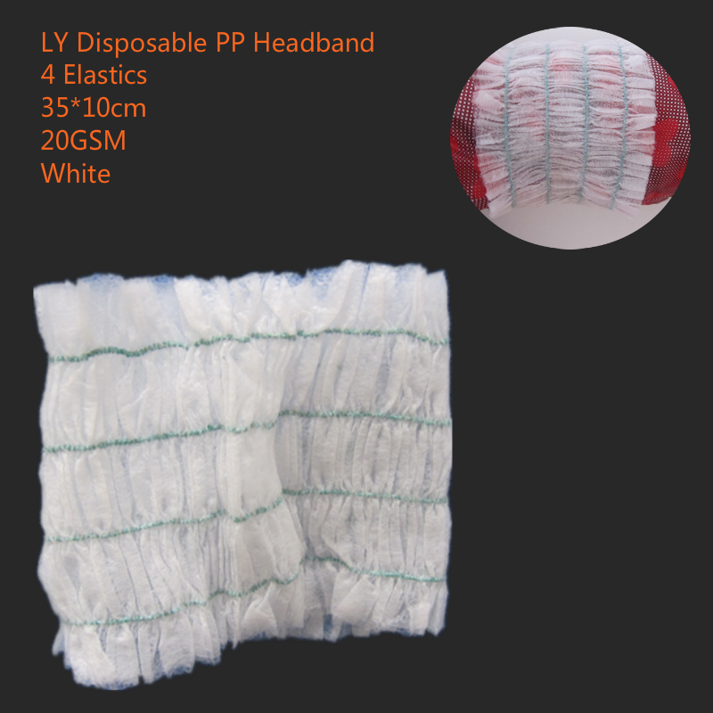 Non woven SPA Head Band for Salon with 4 Elastics