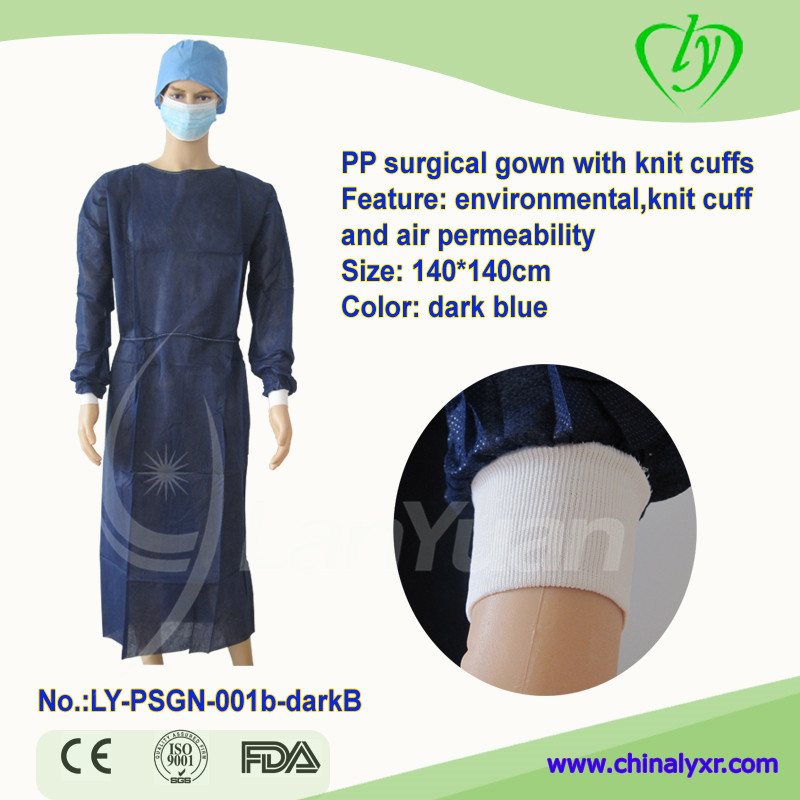 PP Surgical Gown with Knit Cuffs