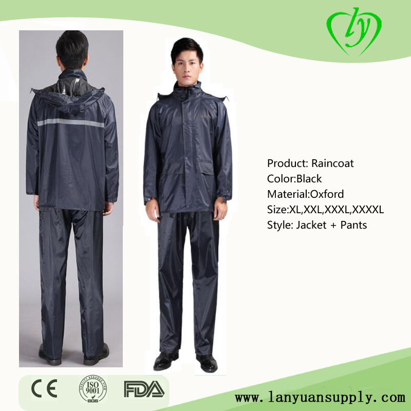 Raincoat with Reflective Tape