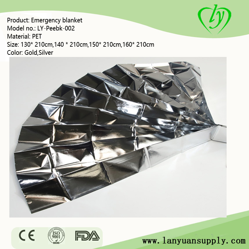 Silver Waterproof Portable Emergency Blanket