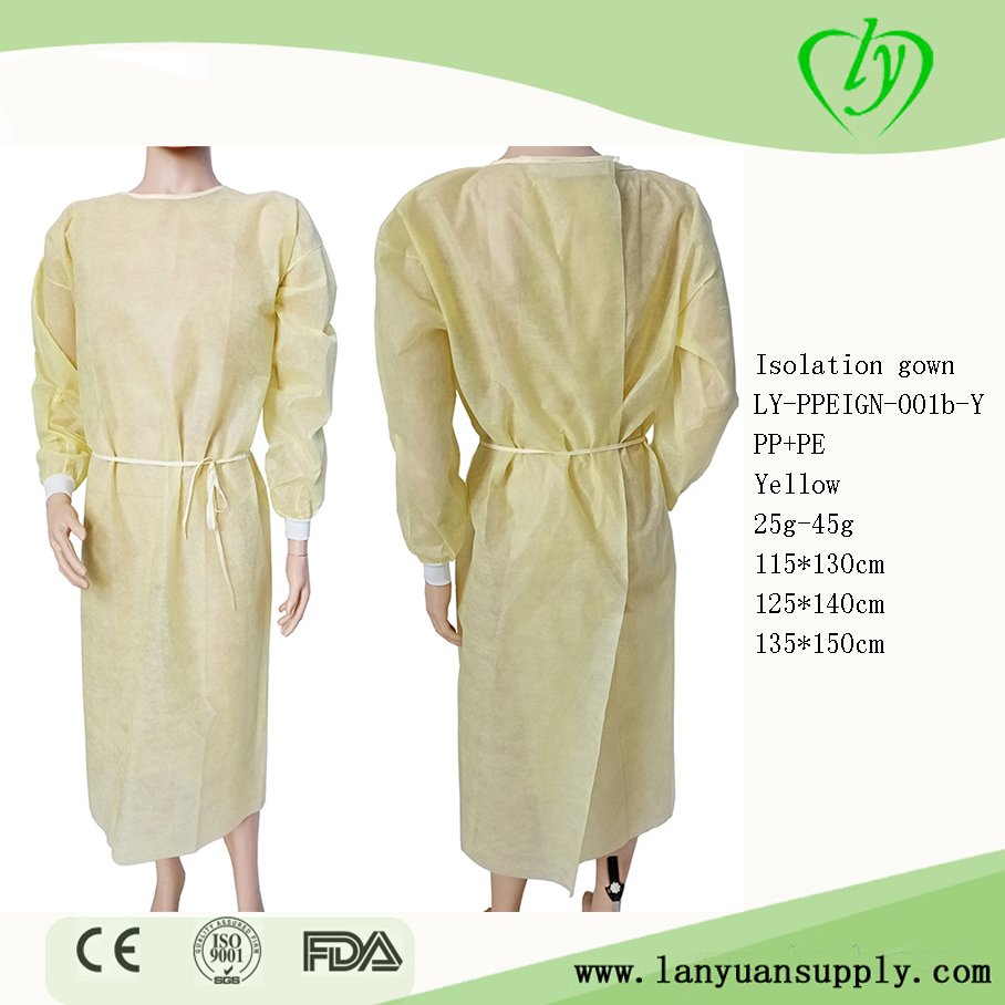 Supplier PP+PE Isolation gown