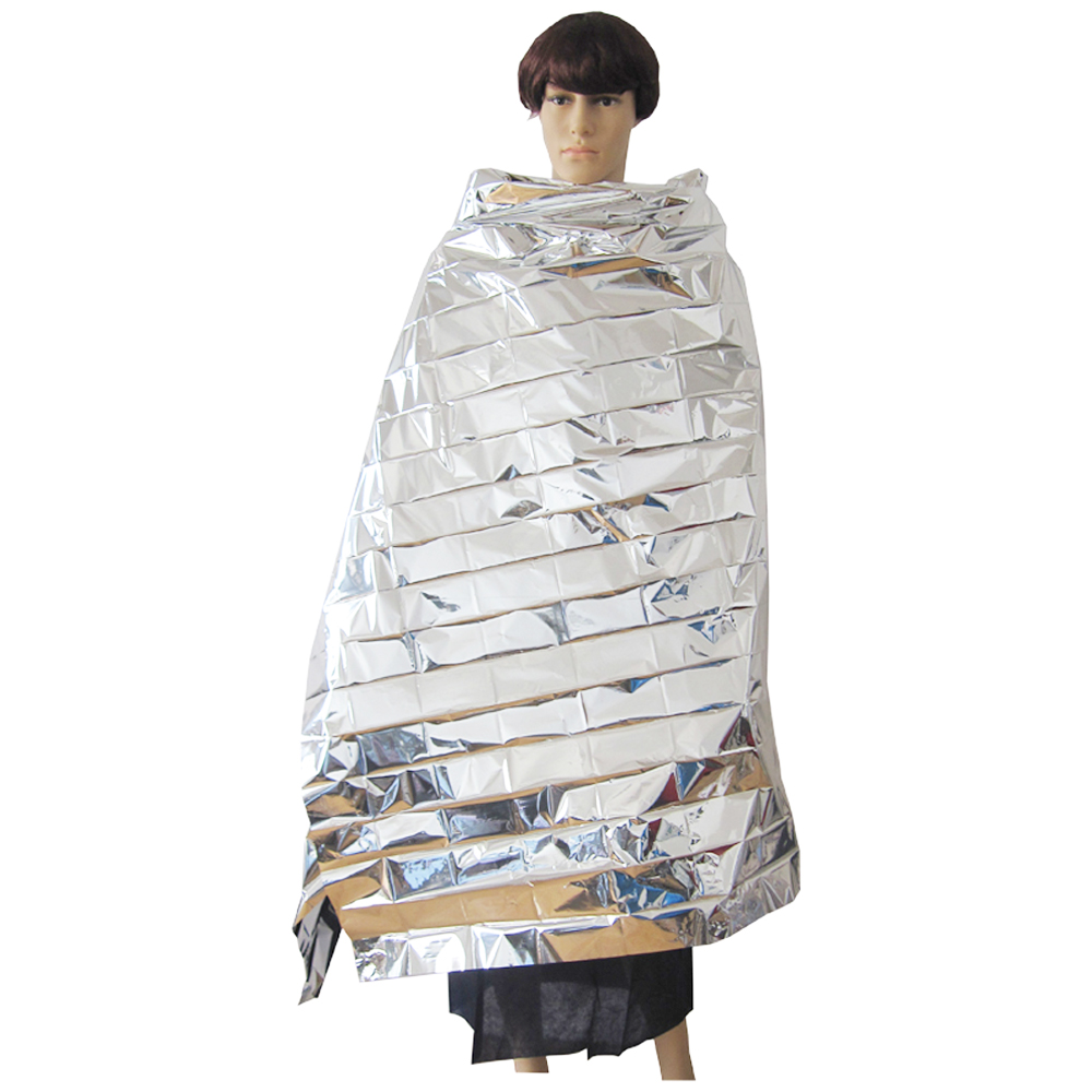 Waterproof Portable Emergency Blanket in Silver