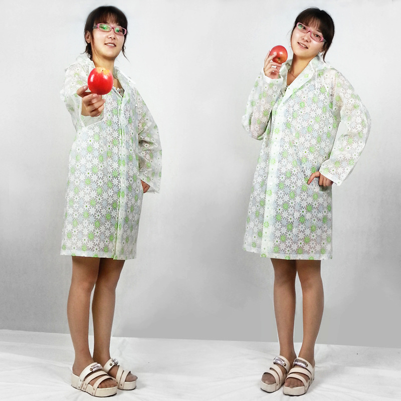 Waterproof Short-type Fresh Printed Rainsuit for Rain
