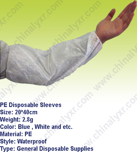 White Polyethylene Disposable Sleeves Arm Protector