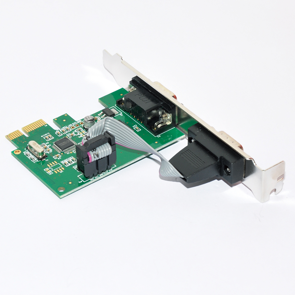 2 Ports PCI-E To COM 9 Pin Serial Port RS232 Expand Card Adapter
