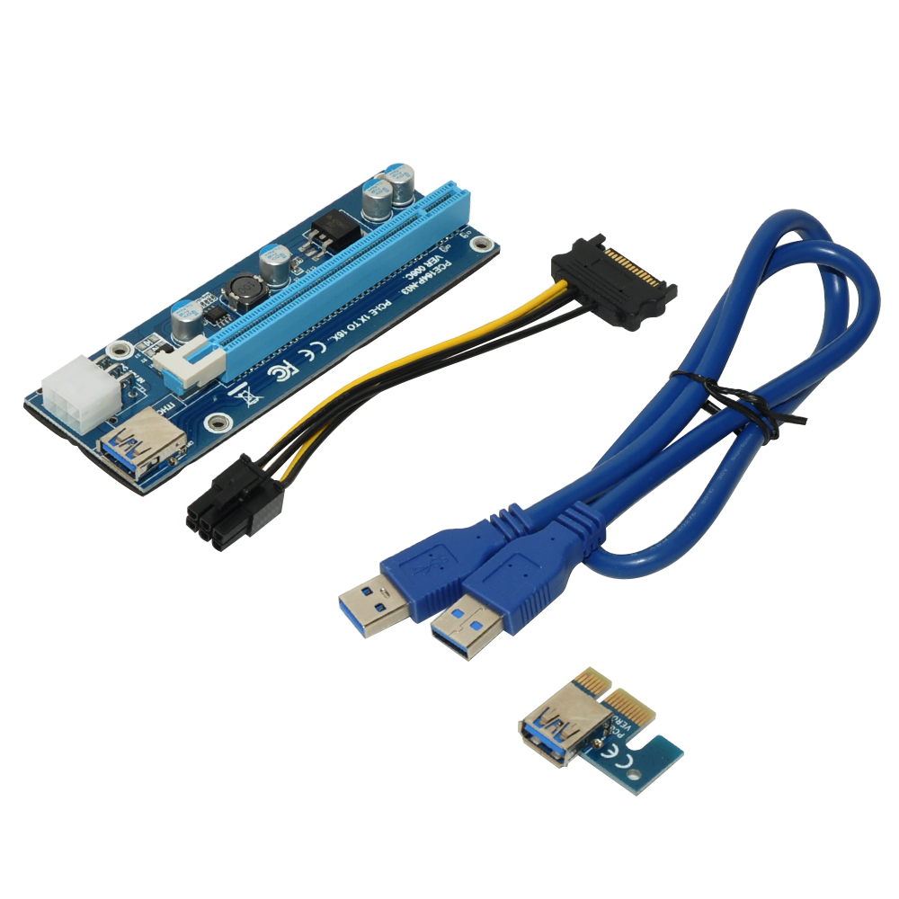 6pin DC-DC USB 3.0 PCI-E 1 x à 16 x BTC miner Dedicated adapter