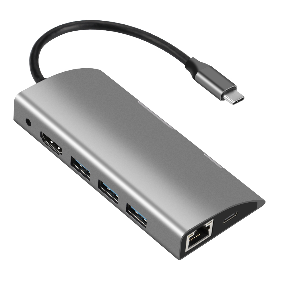 Стыковка концентратора 9 в 1 типа c с концентратором RJ45 USB C с концентратором Ethernet стыковка концентратора для ноутбука