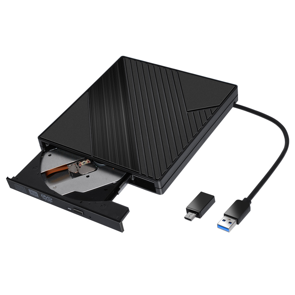 External Portable 12.7mm USB3.0 and Type-c port external DVD ROM/CD ROM Burner Drive