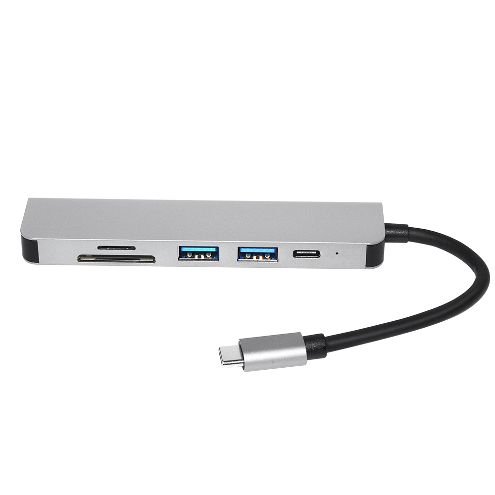 E-sun 6 in 1 Type c Hub Docking USB C Hub with UHD for Laptop