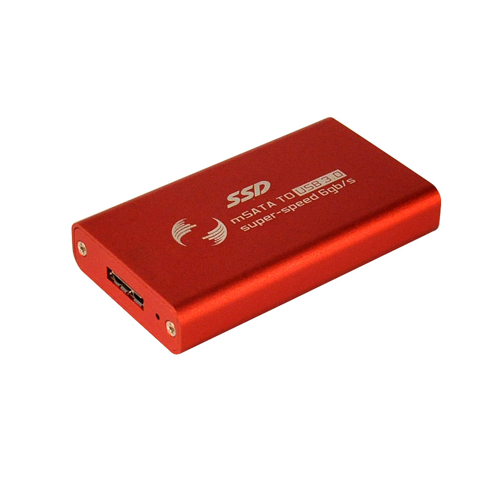 ES-MSATA (rojo) 2,5 pulgadas SATA HDD recinto