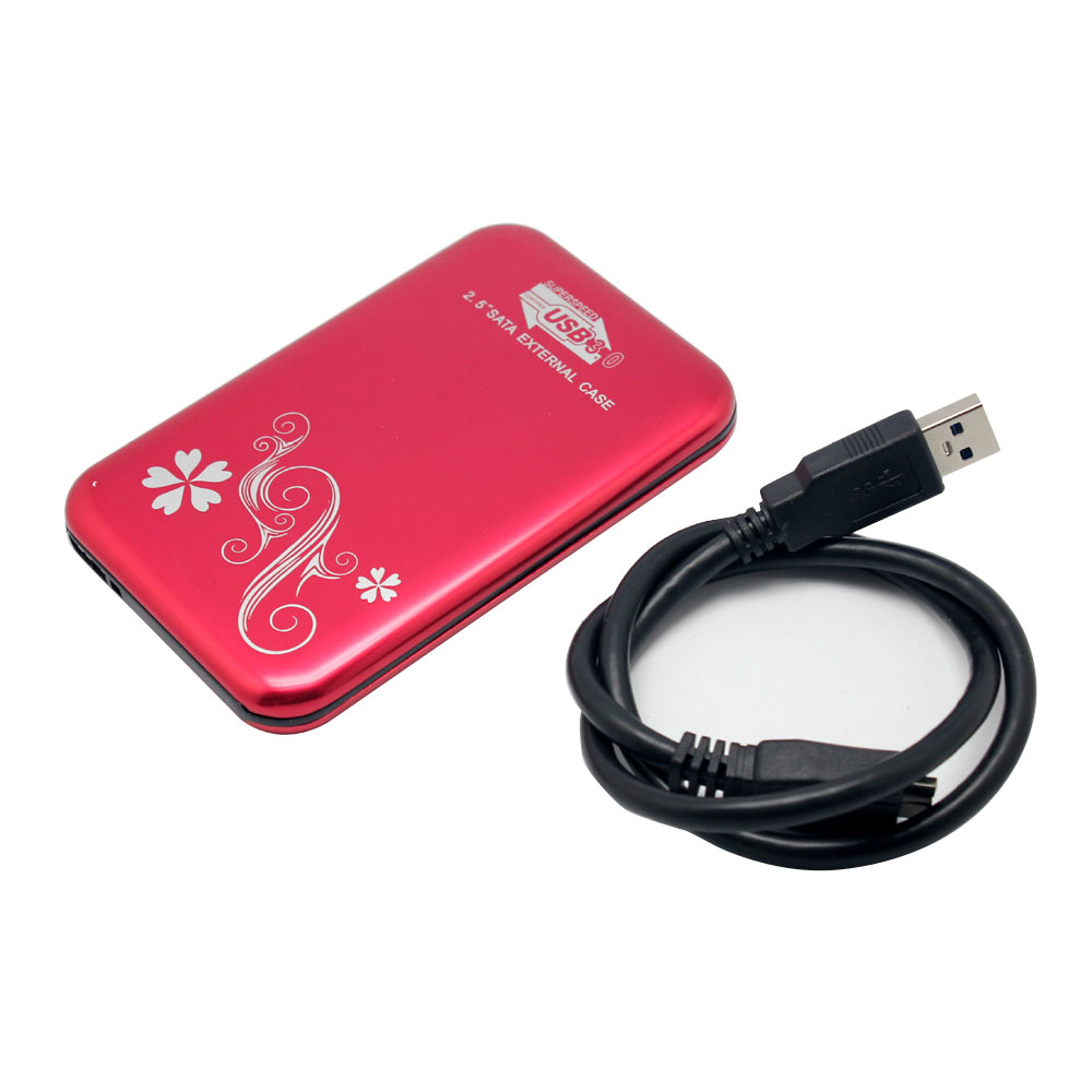 ES2512 (rot) 2,5 Inch SATA HDD Gehäuse