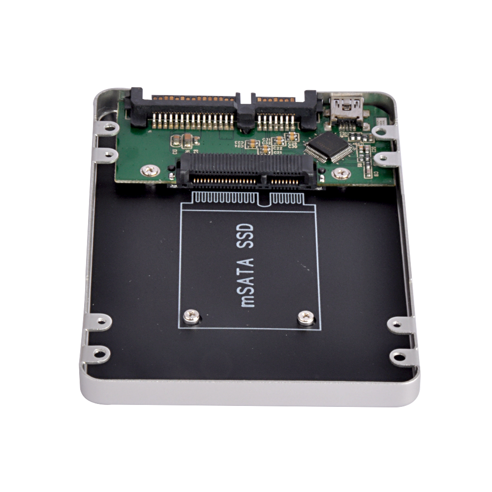 HD2570-II Mini SATA mSATA SSD a 2,5 "custodia HDD Adapter Converter