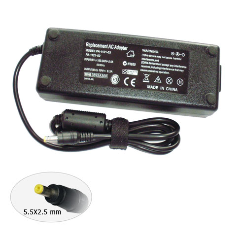 Laptop AC adaptateur pour ACER 19V 6.3 a 120 w 5,5 x 2,5 mm jaune