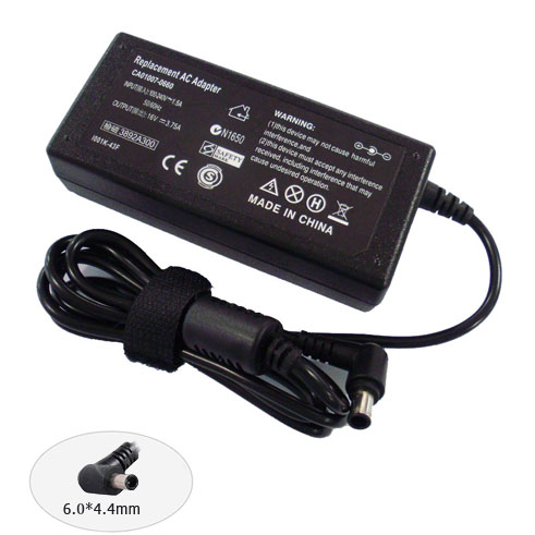 Laptop AC Adapter für Fujitsu 16V 3,75 a 60W 6.0 x 4.4 schwarz